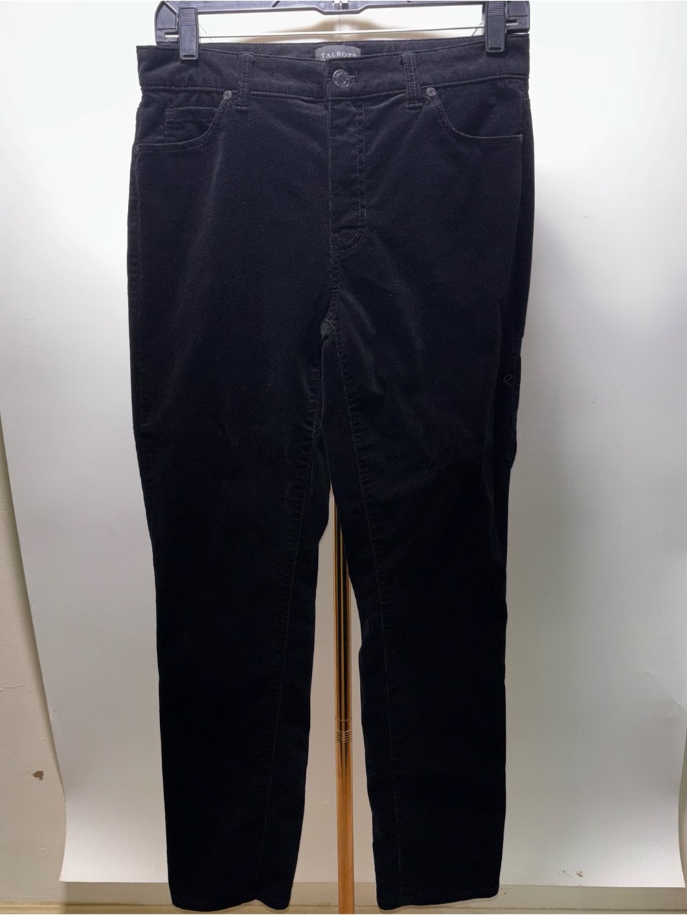 Talbots Black Women's Corduroy Straight Leg Pants Size 4P